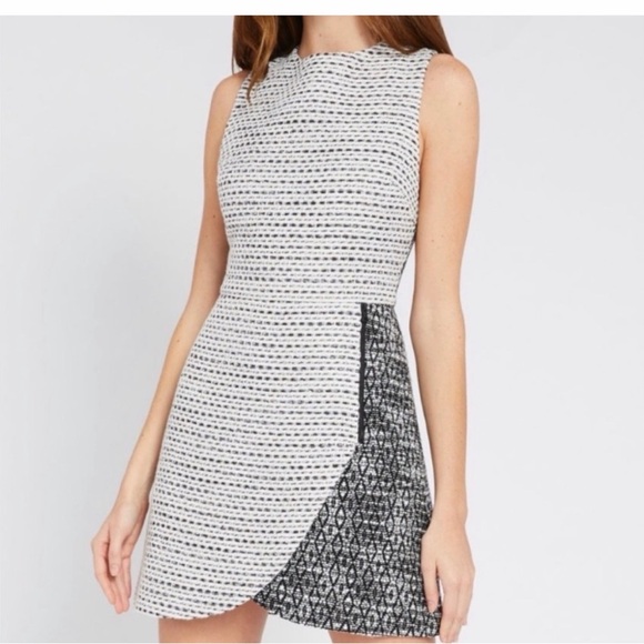 Alice and Olivia Elegant Black and White Sleeveless Dress